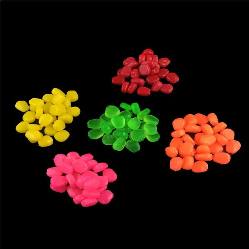 Leurres souples maïs 5 couleurs - 1cm pour carpe et blanc - Matériel pêche silicine appâts