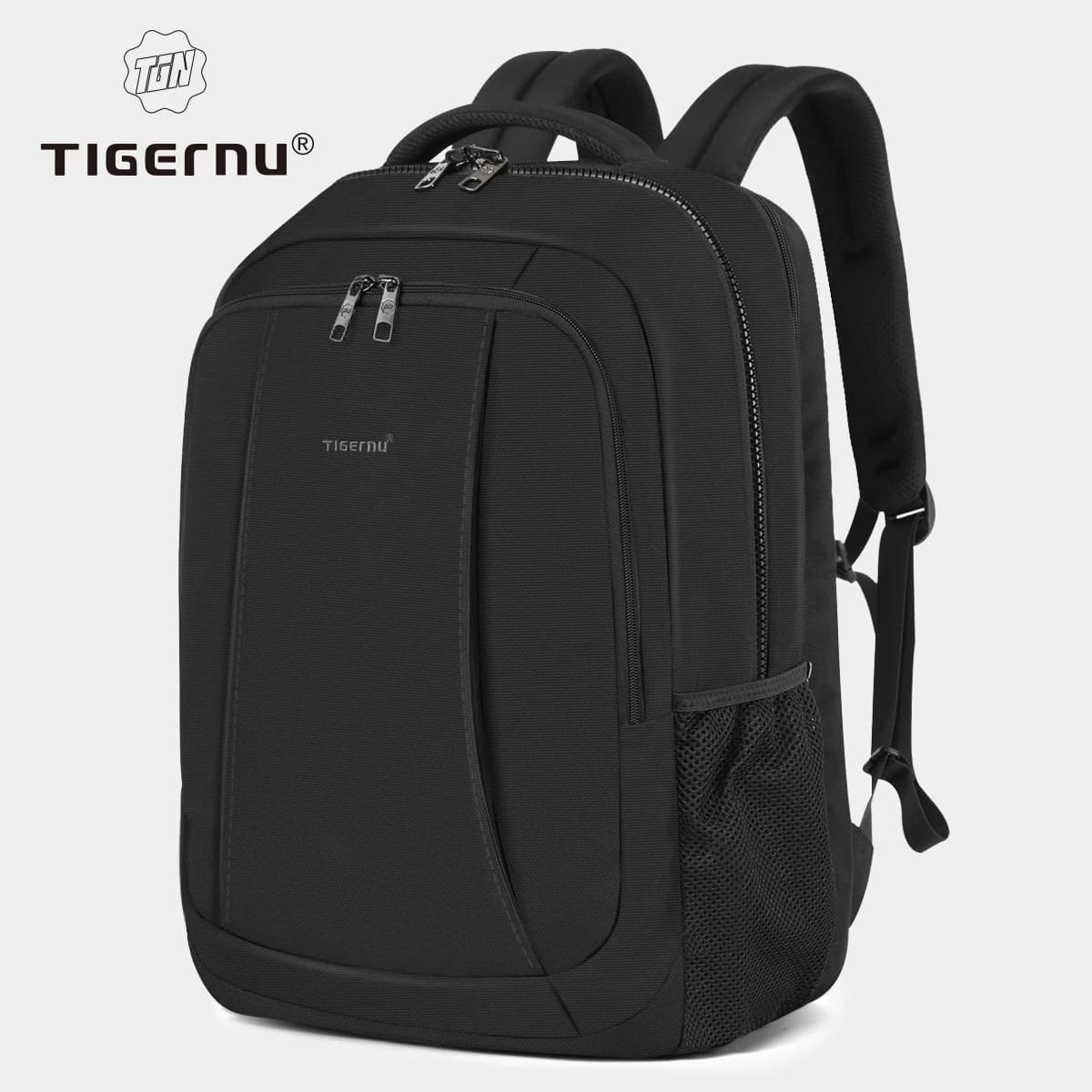 Sac à dos étanche Tigernu nylon - Sac ordinateur 15.6 pouces pour hommes et femmes, école et voyage