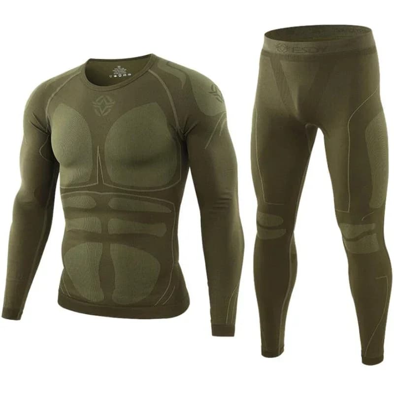 Sous-vêtement thermique camouflage hiver pêche chasse vêtement technique homme séchage rapide