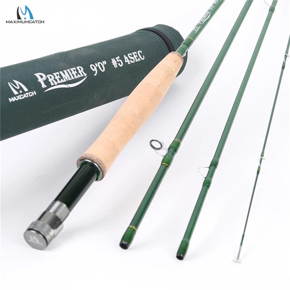 Canne à mouche Maximumcatch Premier 3-12WT 8'4''-9FT fibre carbone - Canne polyvalente pour toutes les pêches