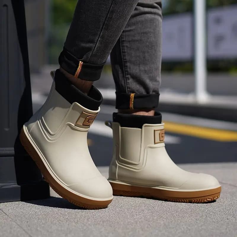Bottes de pêche imperméables fourrées homme pour hiver avec doublure polaire chaude