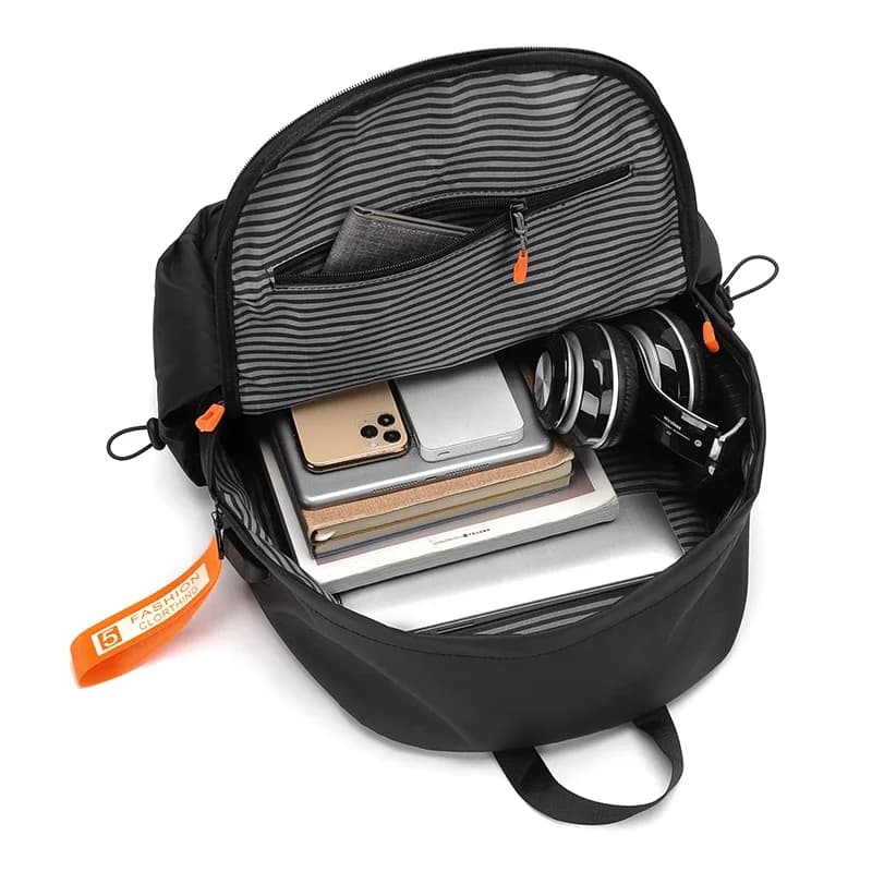 Sac à dos homme mode 15.6 pouces USB étanche grand capacité voyage école simple