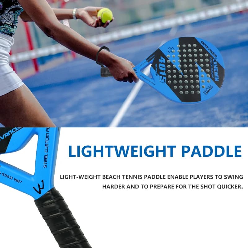 Raquette de padel Luxury Series Teardrop - Technologie aérodynamique et grip personnalisé - Carbone avec cœur EVA noir