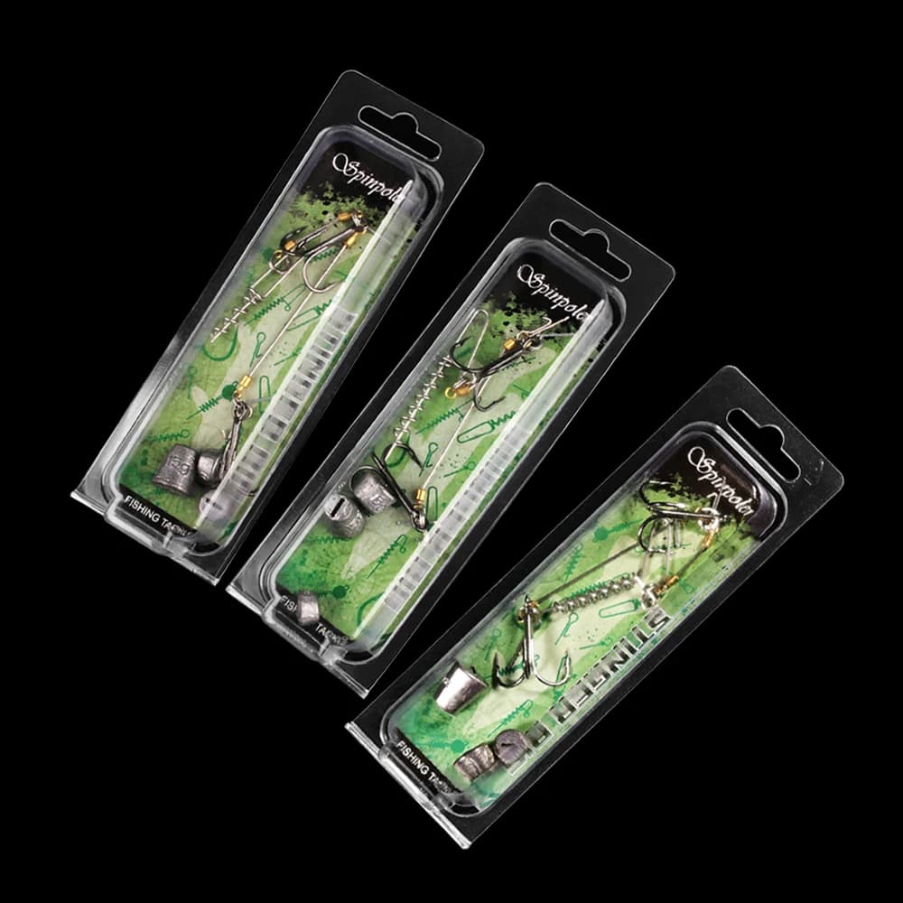 Montage pike stinger multi-profondeur hameçons #6 #1/0 #2/0 avec plombs 5g à 20g pour leurres souples