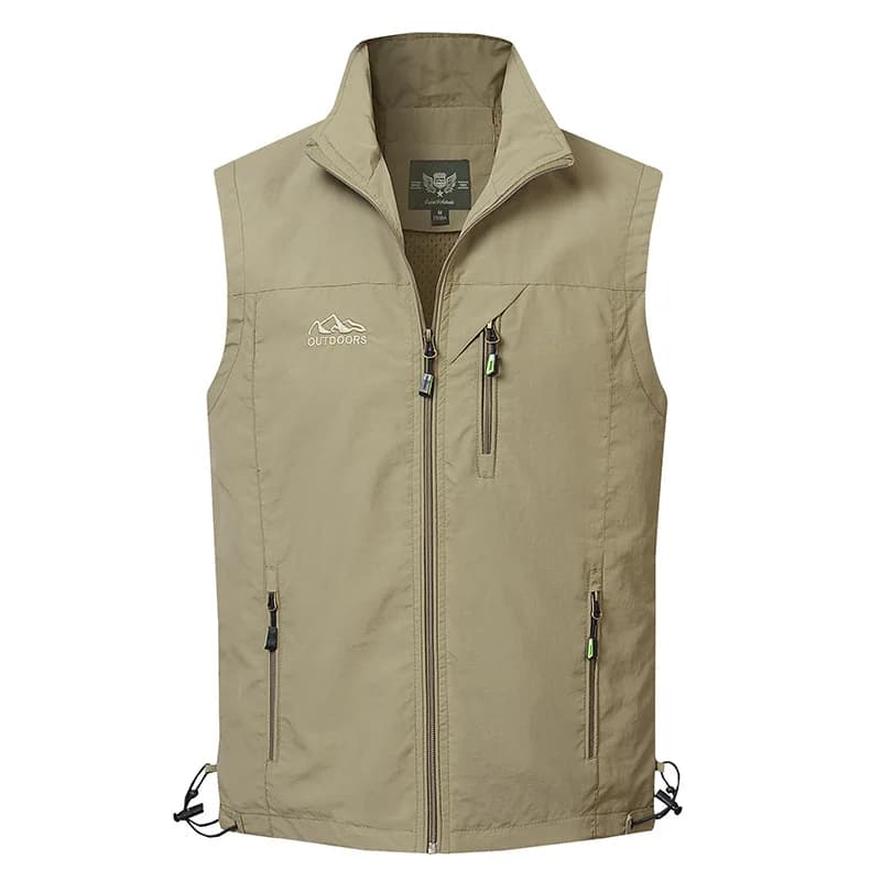 Veste pêche escalade été homme mesh respirante multi-poches sans manches pour photographie