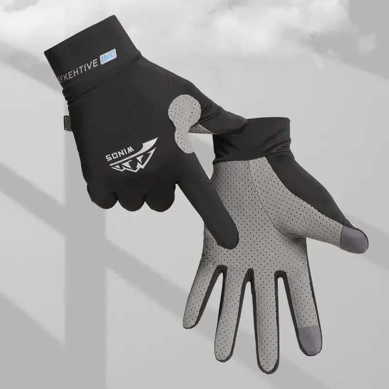 Gants sport soie glacée pleine main anti-dérapants protection solaire - pêche kayak aviron cyclisme