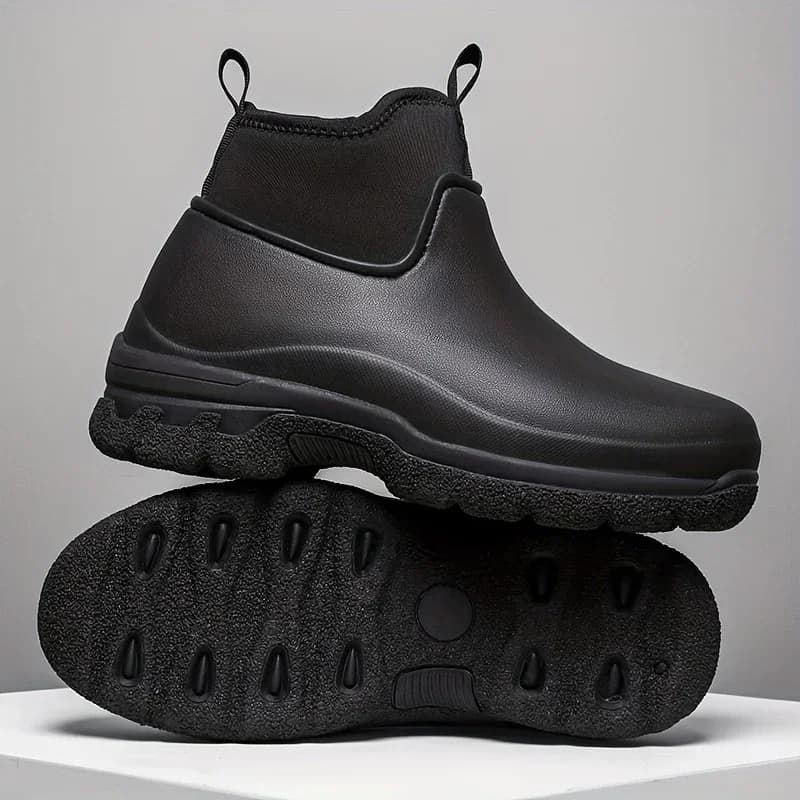Chaussures de pluie homme semelle épaisse chef cuisine sport randonnée imperméables anti-dérapage résistantes