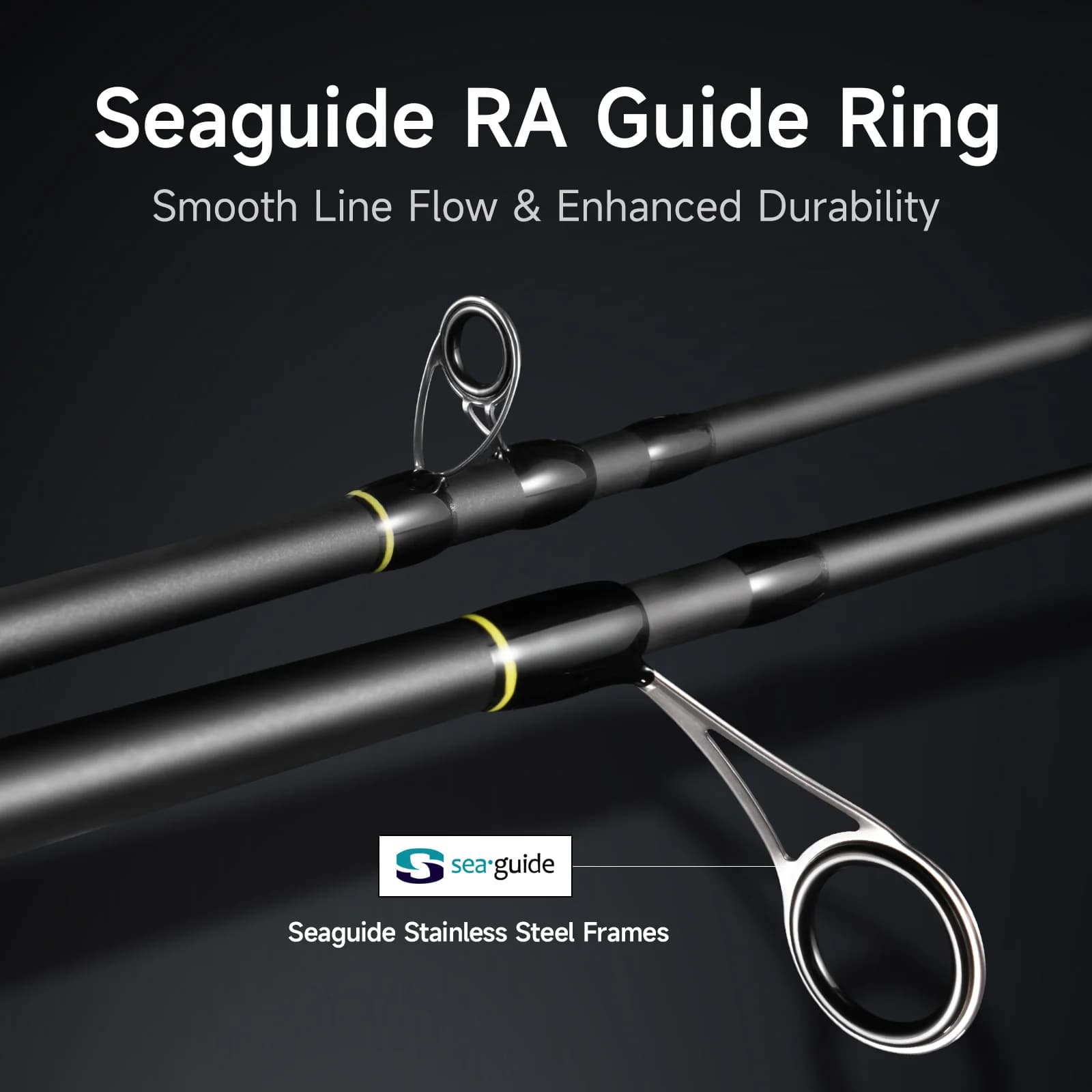 Canne voyage 40-43cm 5-6 sections HANDING - Canne portable rapide avec anneaux Seaguide pour pêche nomade