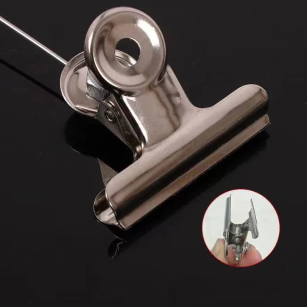 2 anneaux doubles en acier inoxydable pour pêche - Alarme de touche anti-corrosion réglable