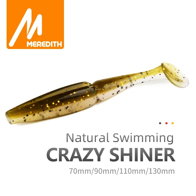 Leurre souple Crazy Shiner 70mm à 130mm - Leurre vibrant pour bass et carnassiers pêche au leurre souple
