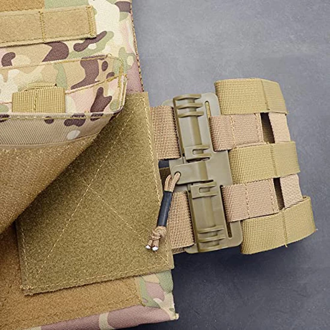 Ensemble boucles rapides tactiques - Bretelles ajustables pour gilets pêche MOLLE