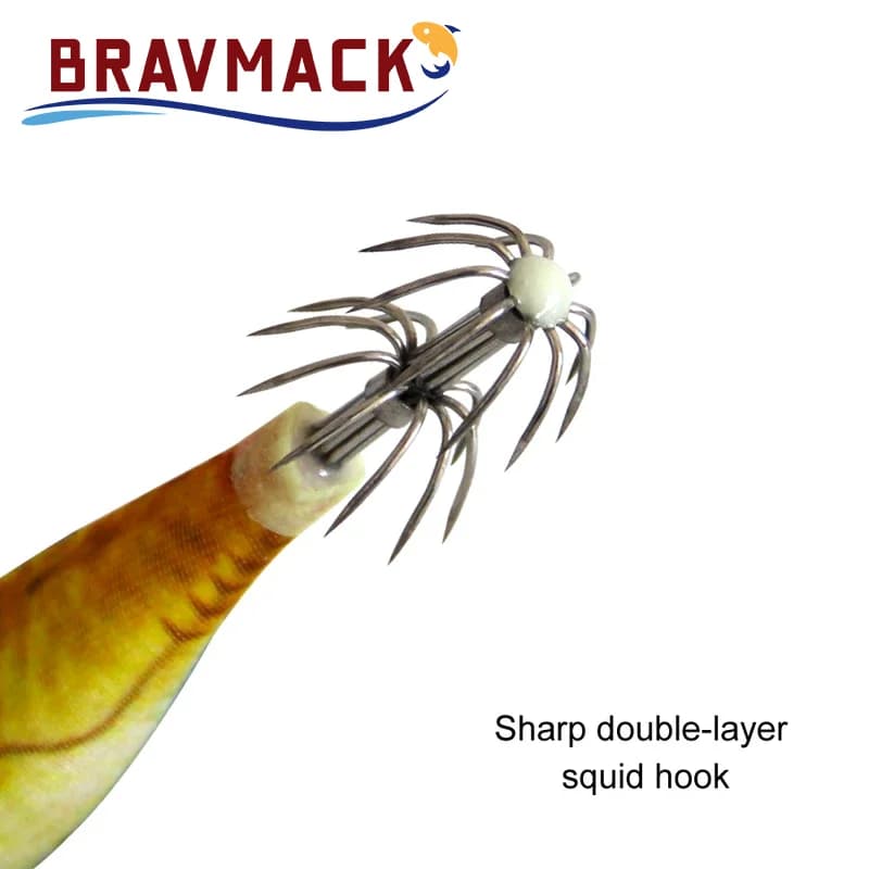 2 leurres calamar lumineux 10cm 9g - Appâts artificiels poulpe crevette seiche pour pêche nocturne