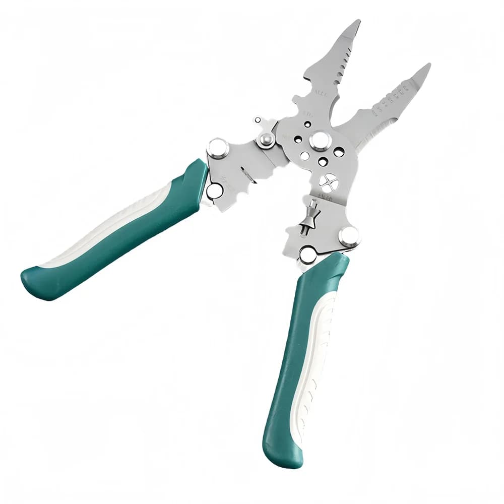 Pince multifonction 18 en 1 pliable pour électricien - Dénudeuse coupeuse câble portable outil compact