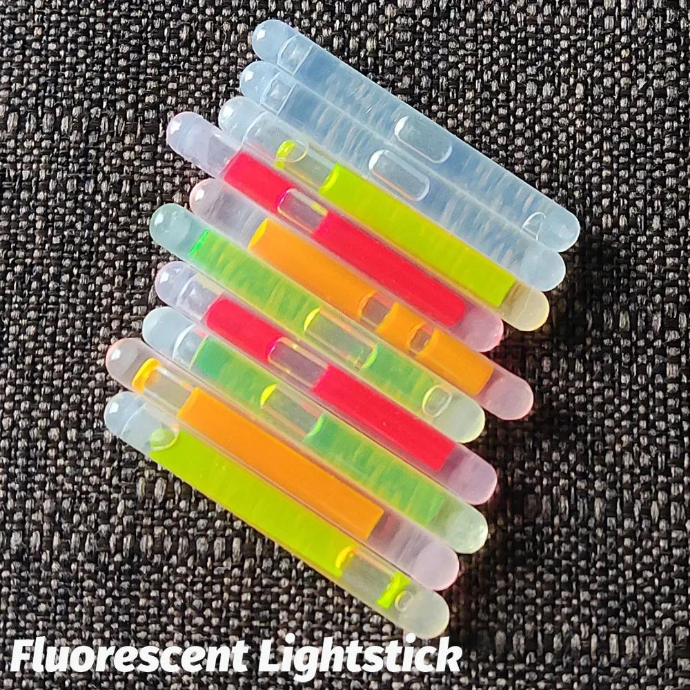 10 bâtons luminescents fluo 4.5x40mm pour flotteurs de pêche lumière nocturne brillante