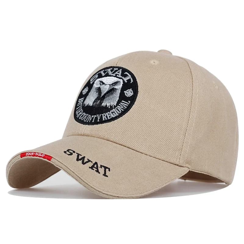 Casquette tactique SWAT Eagle brodée - Modèle militaire pour pêche et activités outdoor