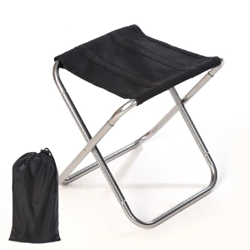 Chaise pêche camping aluminium pliable avec sac pour voyage et activités extérieures