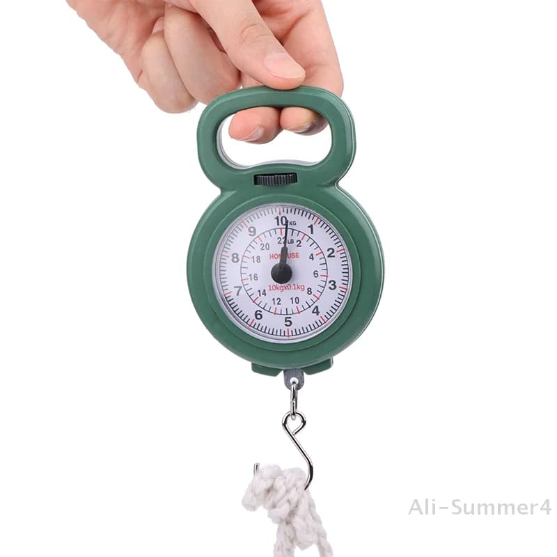 Mini Pointers Hook Spring Hanging Scale Portable Fishing Scale 10kg Capacity Foo