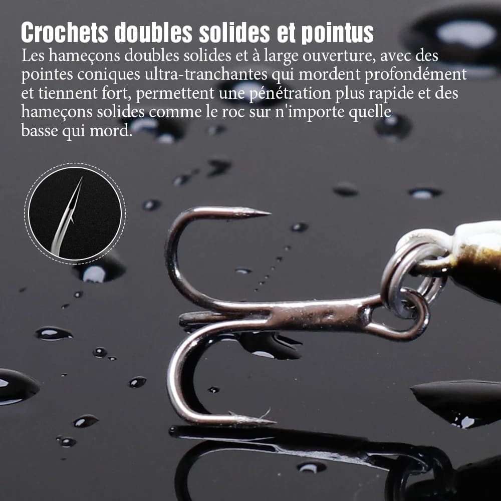 Leurre dur pêche carnassiers VTAVTA Mini Minnow 2g 6g 12g, crankbait flottant pour brochet et perche