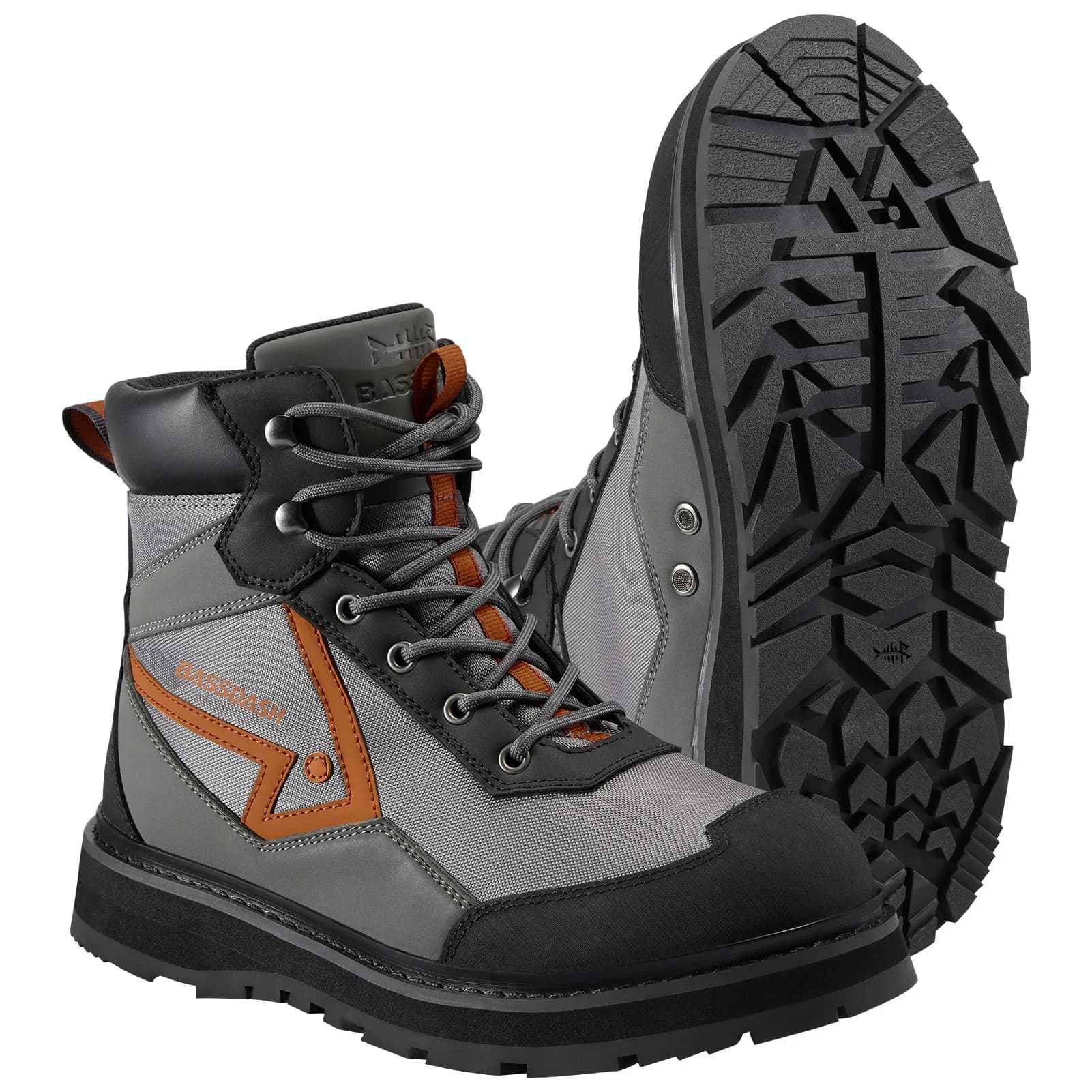 Bottes de pêche wading BASSDASH Flex Homme légères semelle caoutchouc antidérapante chaussures pêche à la mouche