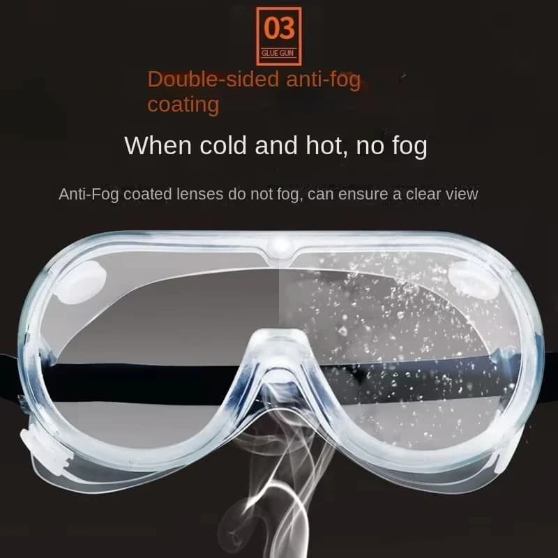 Lot de 2/10 lunettes de protection professionnelles anti-buée - Travail, laboratoire, parc aquatique étanches