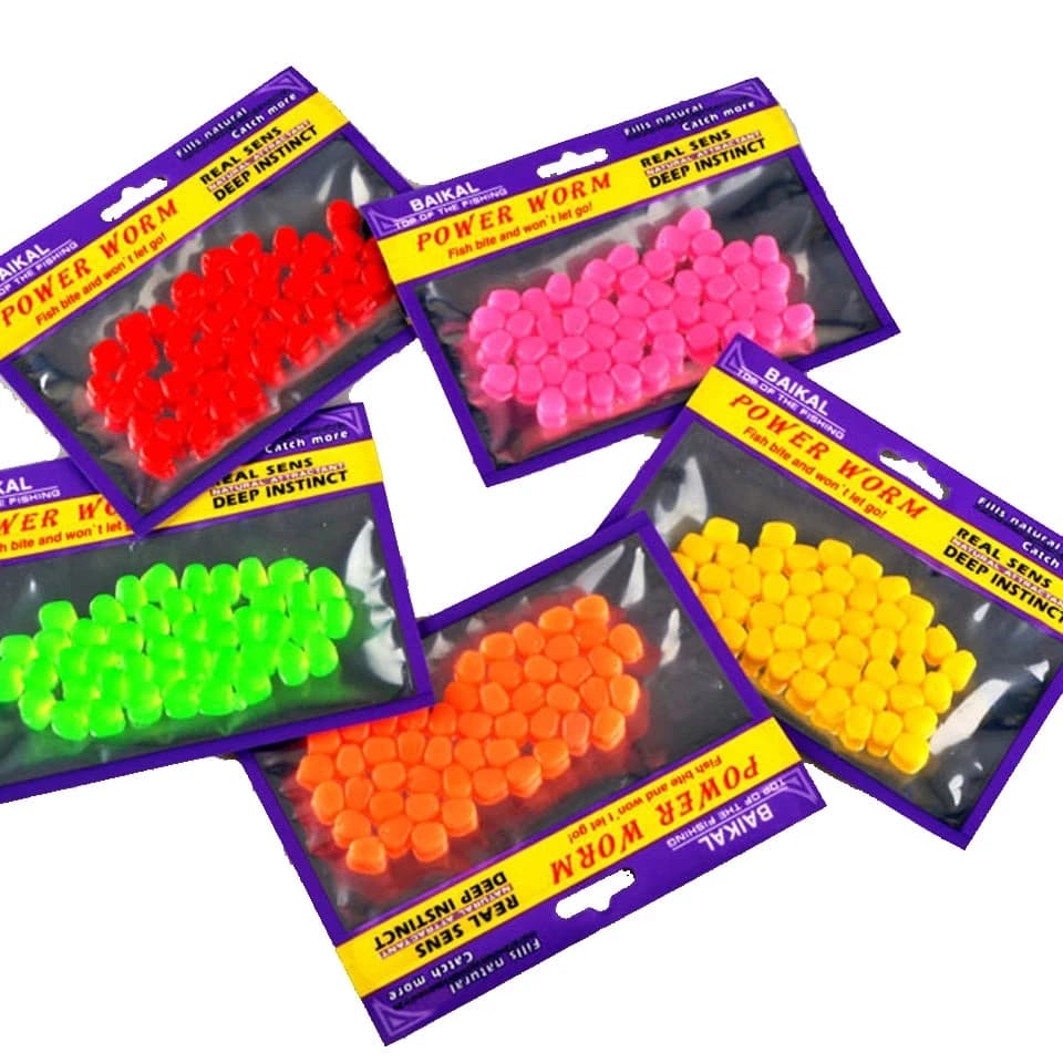 50 pièces appâts souples maïs imitation odeur forte pêche carpe leurres coulants