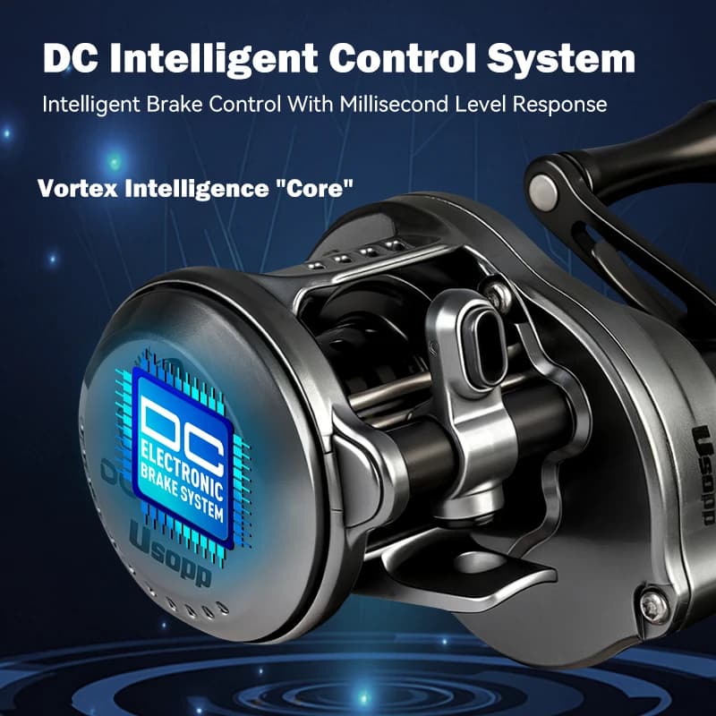Moulinet casting Leydun New DC Usopp 7.6:1 ultra-léger 134g frein 4.5kg pour pêche précise au leurre