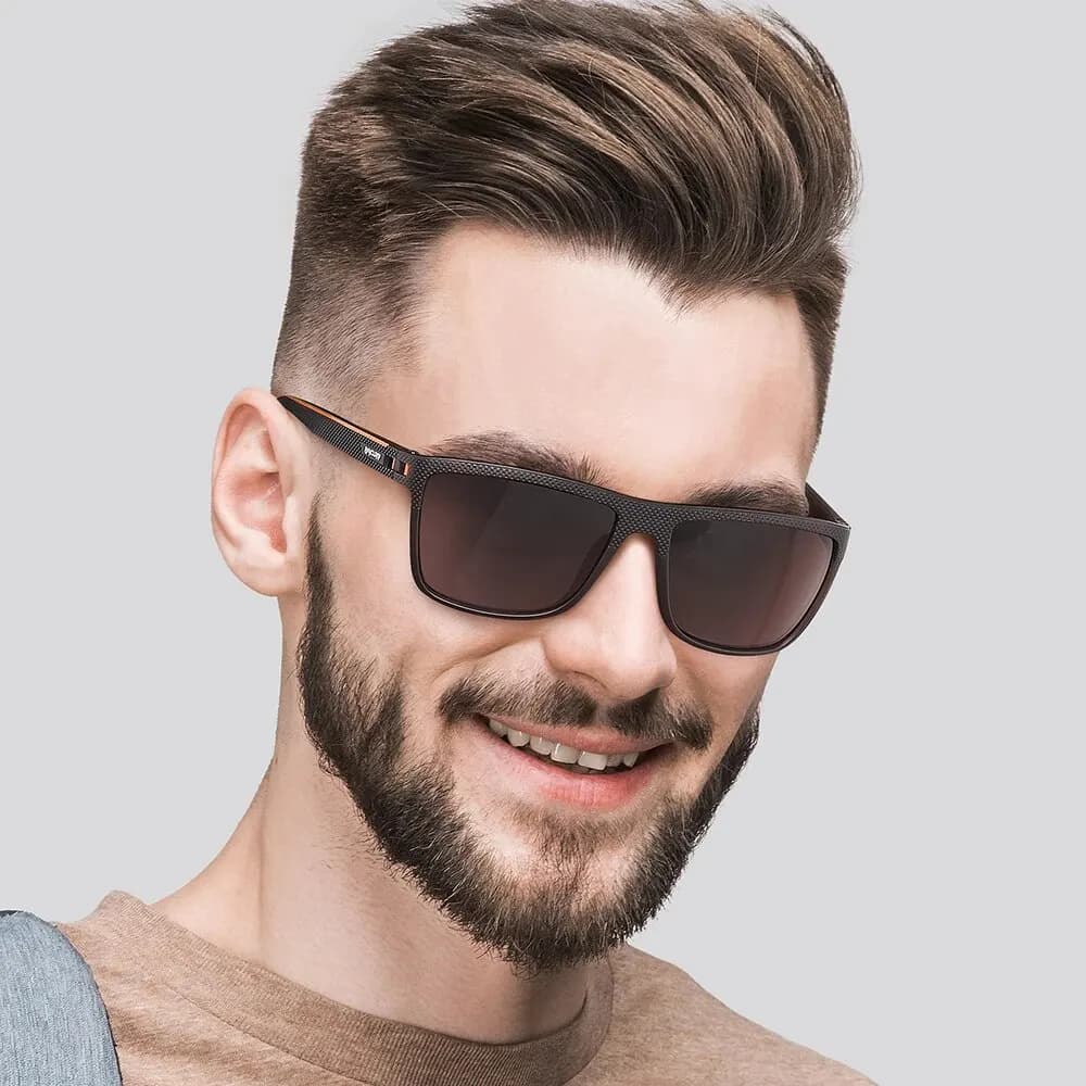 Lunettes de soleil sport polarisées TR90 légères pour hommes - Protection UVAB complète accessoire pêche