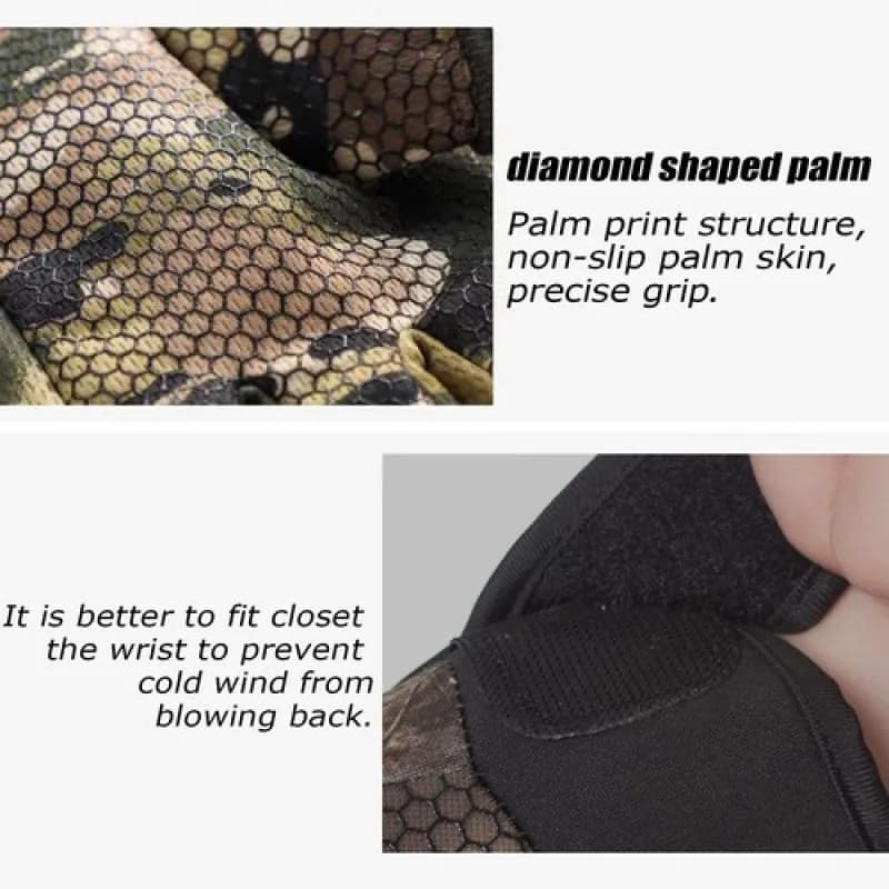 Gants de chasse tactiles anti-dérapants automne-hiver - Protection complète pour pêche et marche