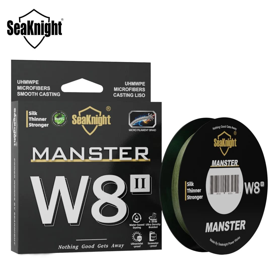 SeaKnight W8 II MANSTER Braid 8 brins 150-500m ligne pêche PE multifilament eau douce et salée