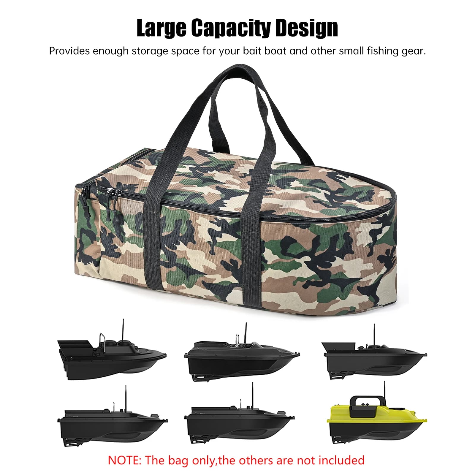 Sac transport bateau appâts étanche résistant - Sac rangement bateau pêche portable grande capacité