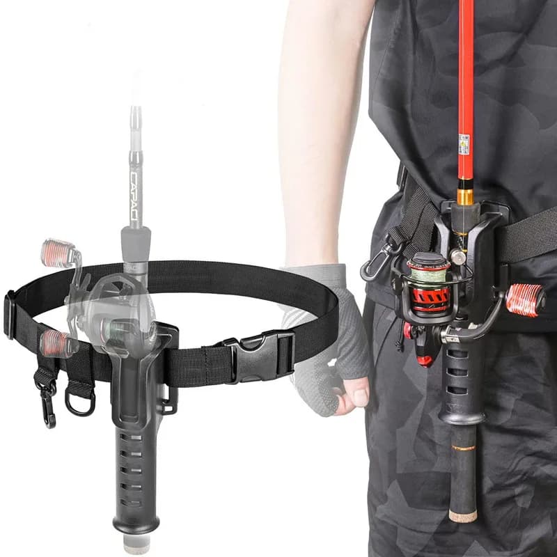 Ceinture porte-canne en nylon multifonction avec insert rapide pour pêche nomade et déplacement