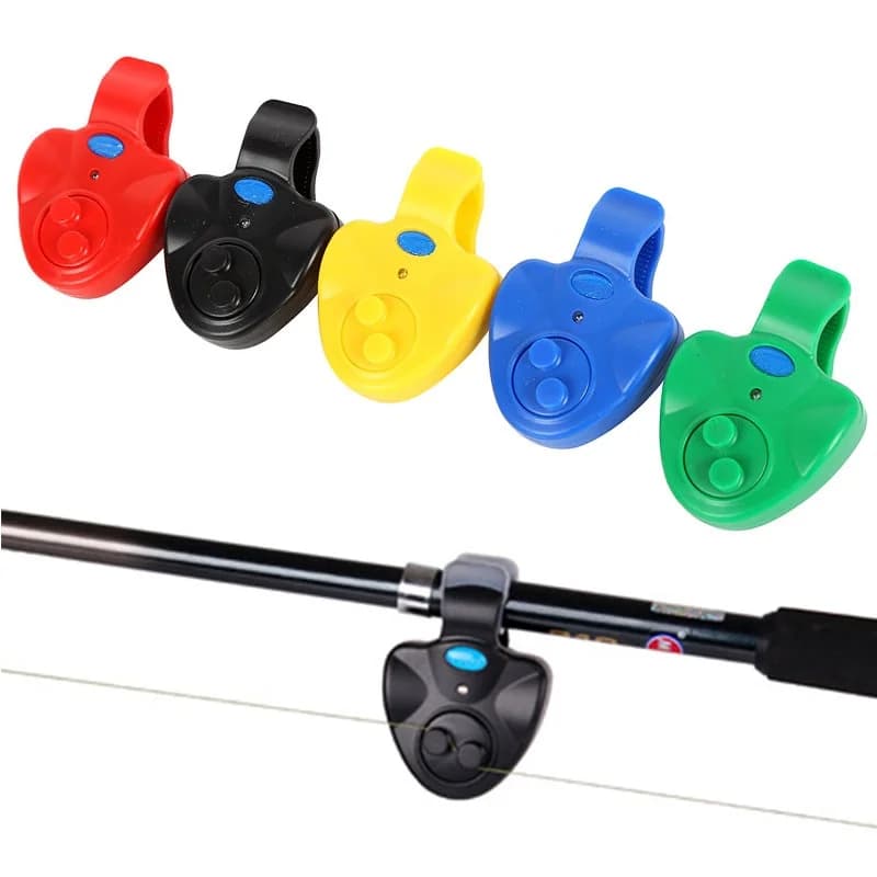 Alarme électronique sonore 1 pièce avec LED pour canne à pêche, détection touches poissons