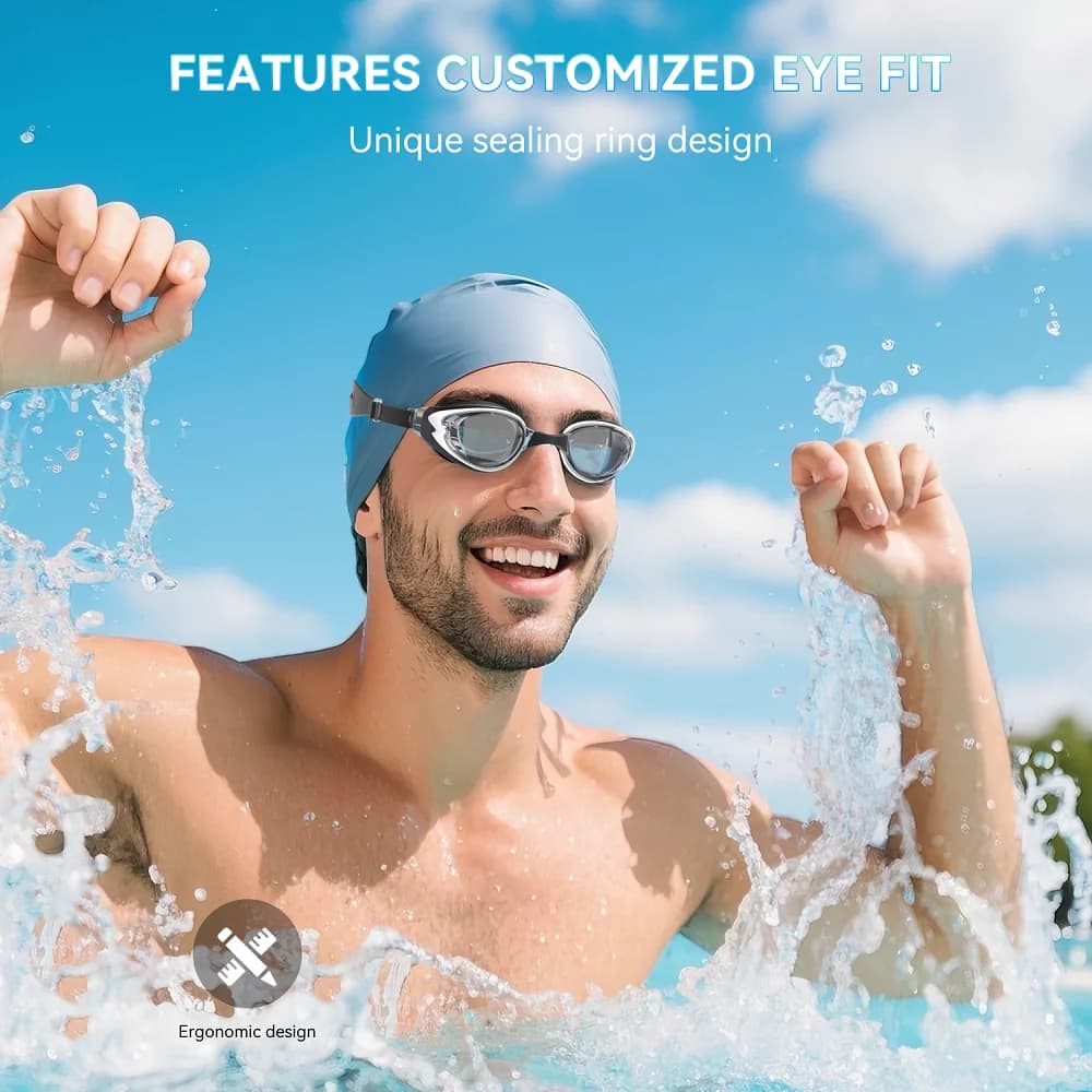 Lunettes de natation professionnelles anti-buée 100% UV - Protection étanche sans fuite pour adultes