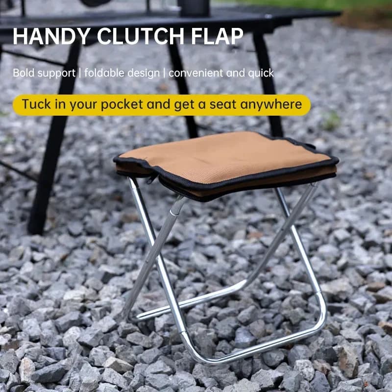 Chaise de pêche pliante aluminium avec sac - Siège portable léger camping pêche plage BBQ