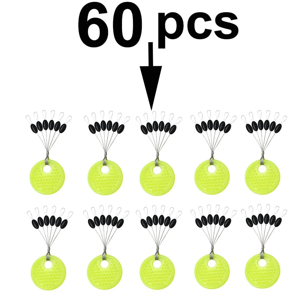 60 stop-lignes en silicone anti-enchevêtrement pour montage de flotteurs pêche professionnelle résistance accrue
