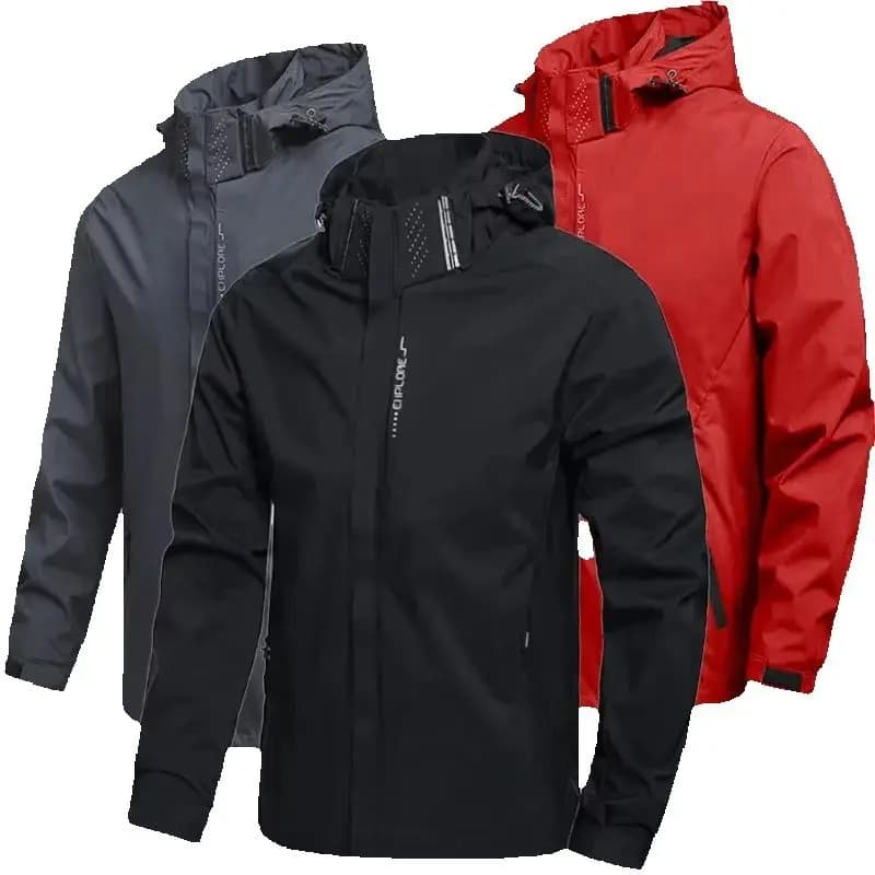 Chubasquero impermeable pêche homme - Veste légère cyclisme capuche extérieure étanche