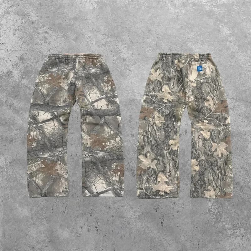 Pantalon camouflage oversize unisex streetwear hip hop baggy pêche discrète confortable