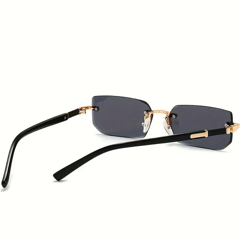 Lunettes de soleil sans monture rectangulaires pour pêche voyage - Modèle tendance femme homme été