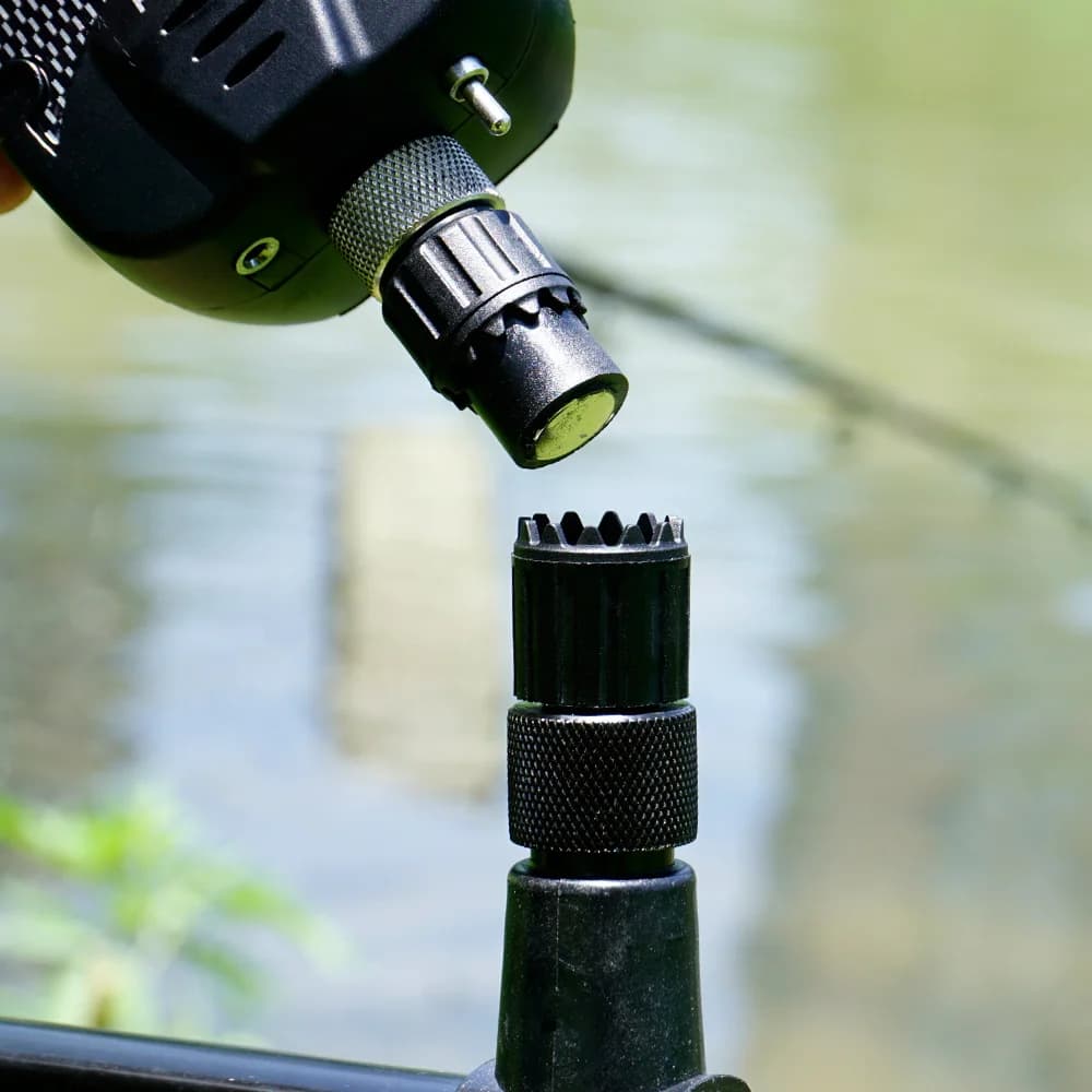 Connecteur rapide Hirisi AQ214 pour alarmes de pêche à la carpe - Adaptateur plastique pour rod pod
