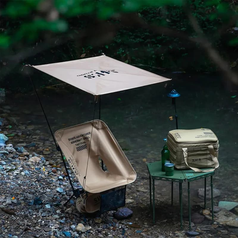 Chaise pliante WELLHIKE structure carrée - Siège pliant léger pêche plage camping oxford