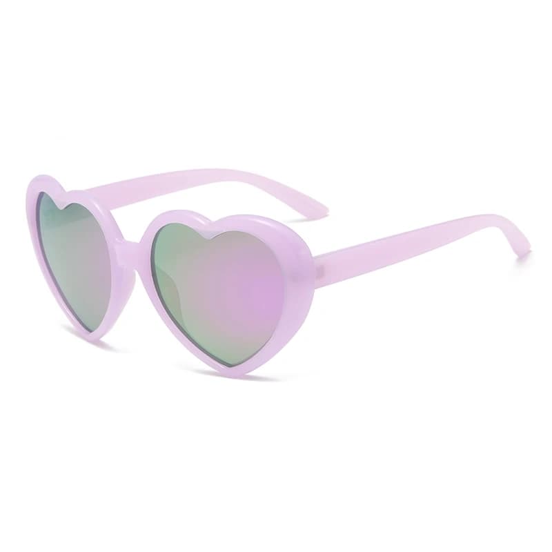 Lunettes de soleil polarisées cœur pêche UV400 - Design arc-en-ciel pour pêche en lac colorée