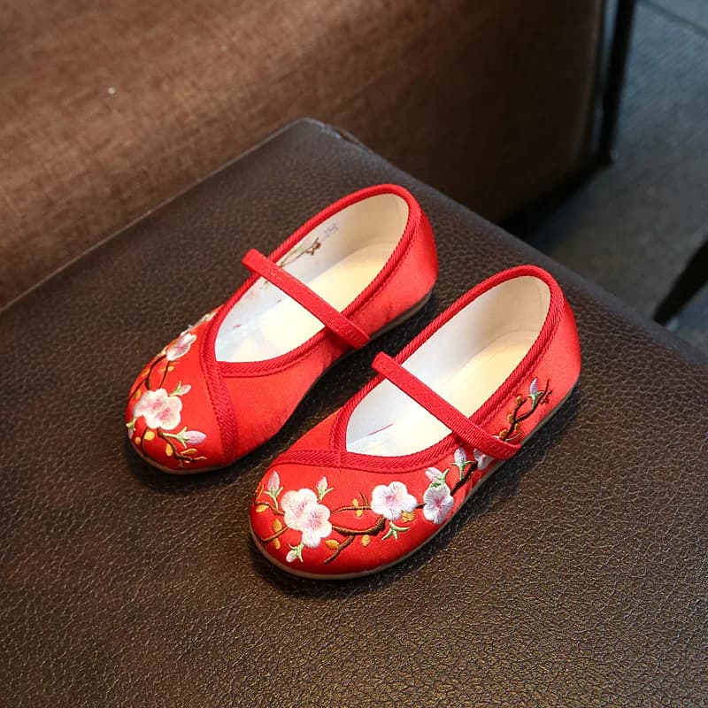 Chaussures hanfu filles style chinois ethnique brodées princesse déguisement traditionnel