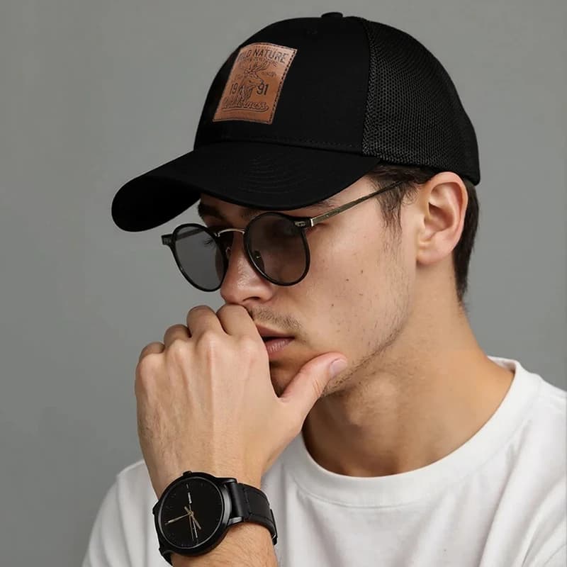 Casquette de pêche quatre saisons avec icône cerf pour pêche hiking et protection UV