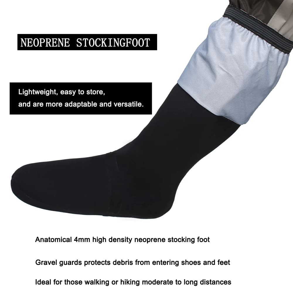 Combinaison de pêche respirante et confortable pour homme et femme, waders cuissarde pieds nus durable