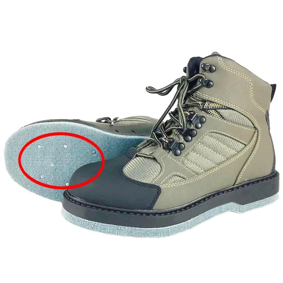 Bottes pêche wading montaison rivière chasse récif semelle feutre caoutchouc antidérapante chaussures pêche à la mouche