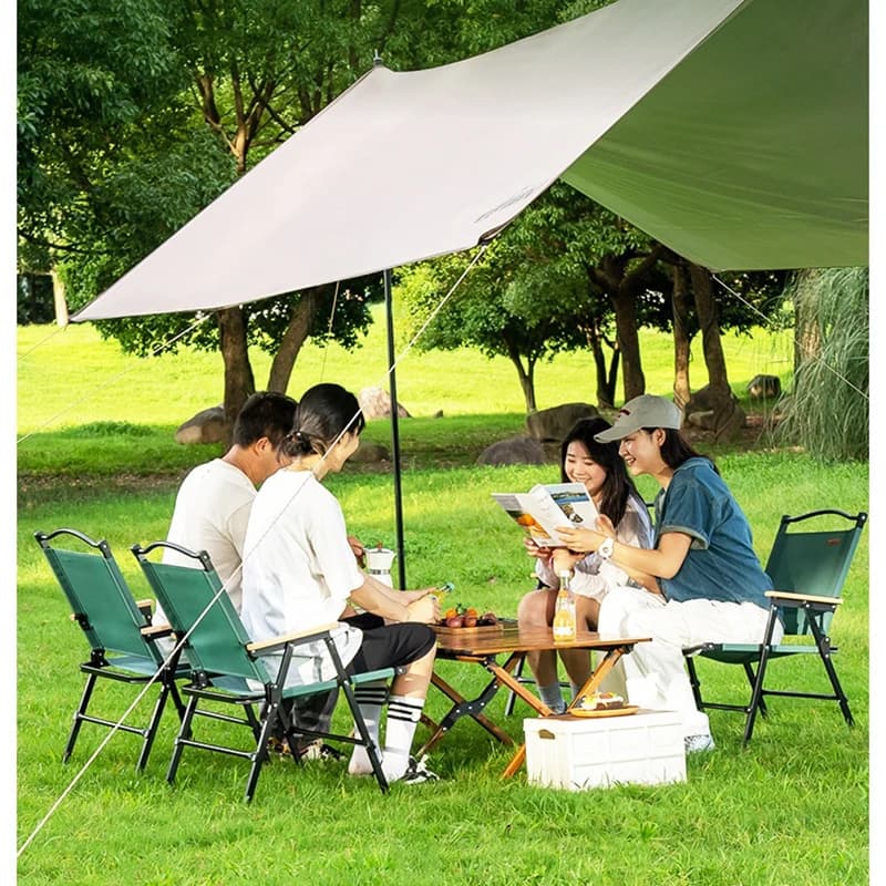 Chaise pêche ultra-légère pliante aluminium cadre noir camping été barbecue plage extérieure