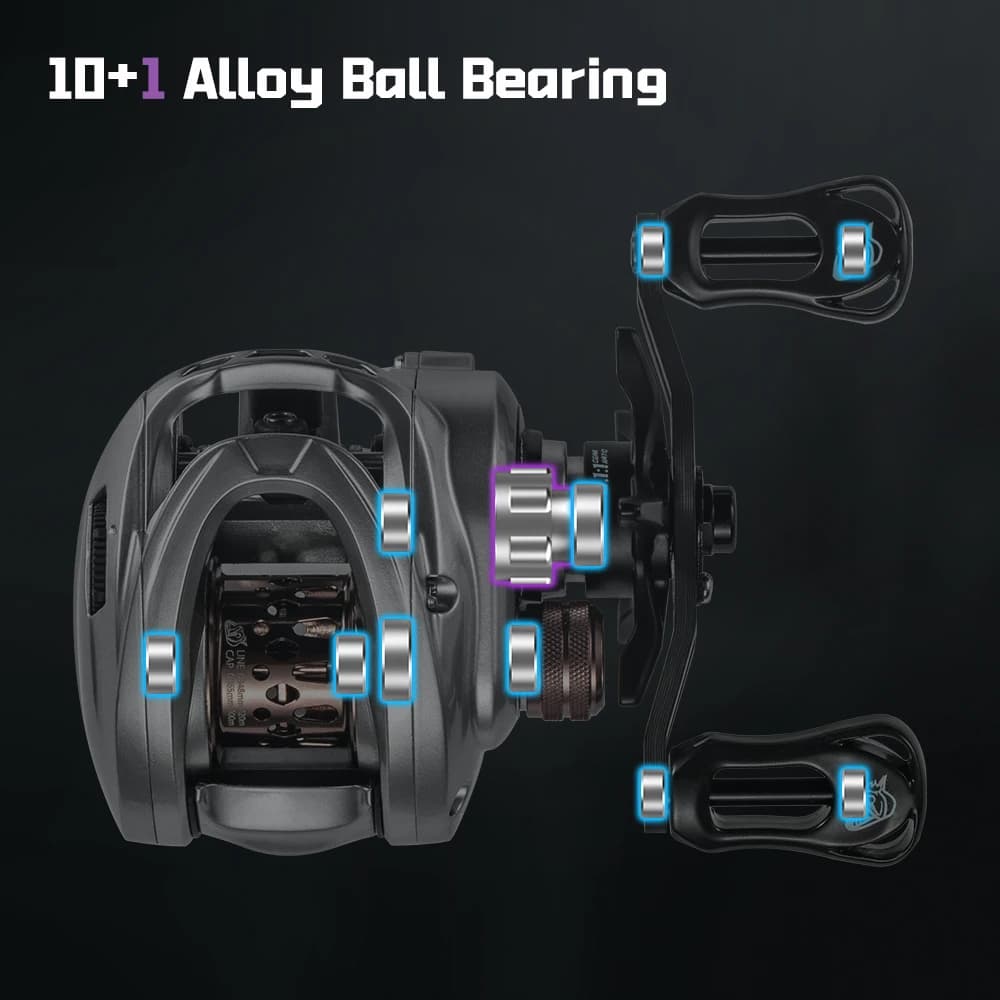 Moulinet baitcasting BFS ultraléger SOLOKING ACURA HICC50 Pro 10+1BB - ratio 7.1/8.1 pour truite et black bass