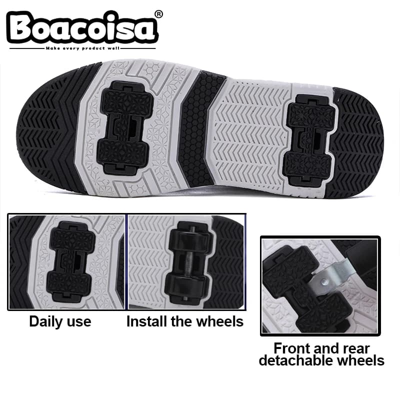 Chaussures rollers 4 roues pour pêche mobile - Skate shoes transformables pêche déplacements rapides