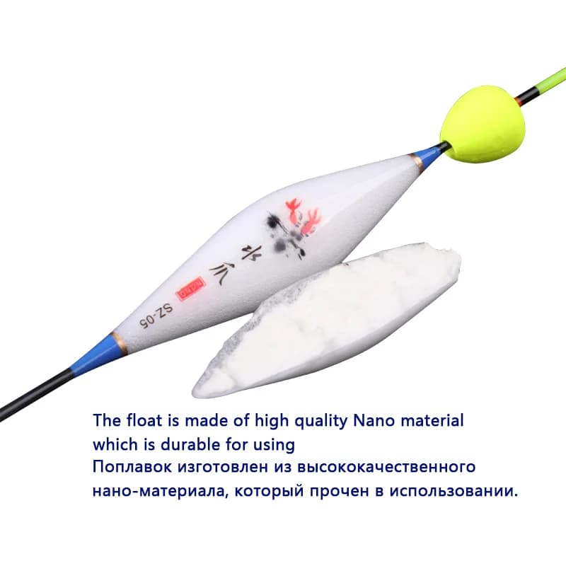 Set pêche débutant 3 flotteurs + perles tubes ligne porte-flotteur nano rivière lac
