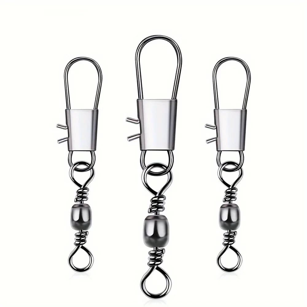 100Pcs émerillons connecteurs à roulement interlock pin pour carpe leurres accessoires pêche montages